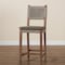 Baxton Studio Heyna MidCentury Transitional Grey Woven Rope Mahogany Counter Stool 212-12809-ZORO - alternate 8